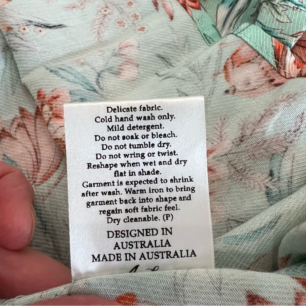 Arnhem Women’s 2 piece Flora Teal Skirt Set AUS Size 8 US Size 4Great Condition - Picture 9 of 13